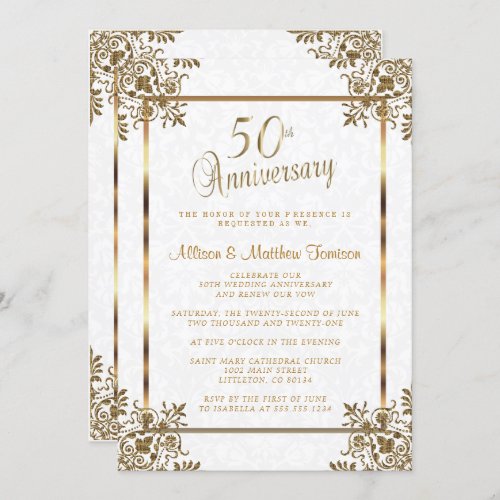 50th Golden Anniversary Invitation
