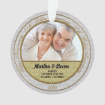 50th Golden Anniversary Names Year And Photo Ornament at Zazzle