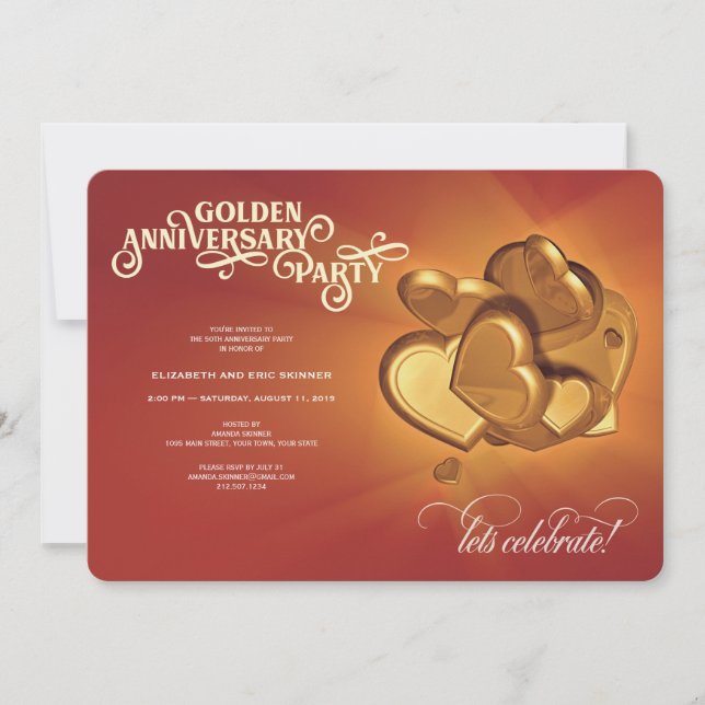 50th Golden Anniversary Party (Version 1) Announcement (Front)