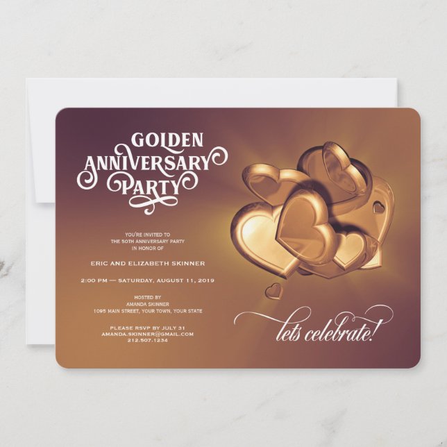 50th Golden Anniversary Party (Version 3) Announcement (Front)