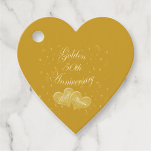 50th Golden Anniversary Personalized Favor Tags