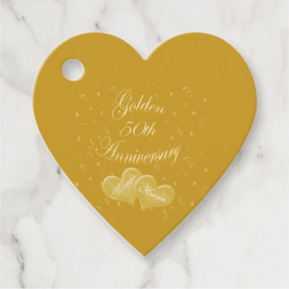 50th Golden Anniversary Personalized Favor Tags