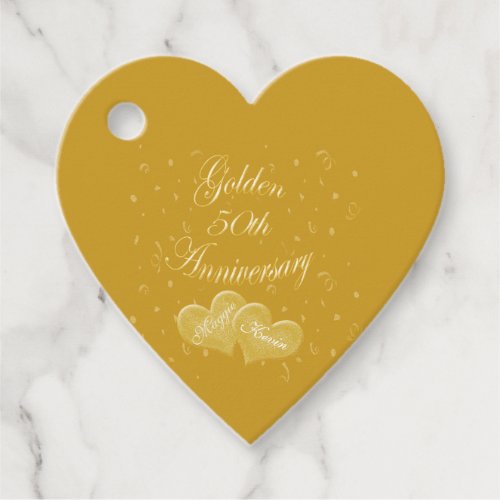 50th Golden Anniversary Personalized Favor Tags