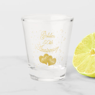 50th Golden Anniversary Personalized Shot Glass