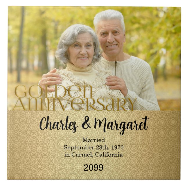 50th Golden Anniversary Photo Tile (Front)