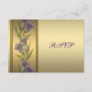 50th Golden Anniversary Purple Violet RSVP Card