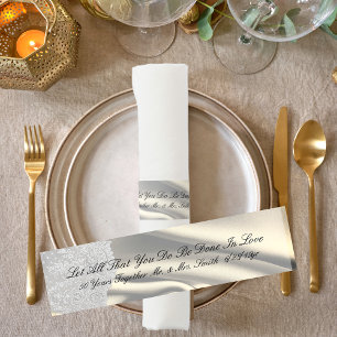 50th Golden Anniversary Quote Modern Napkin Bands