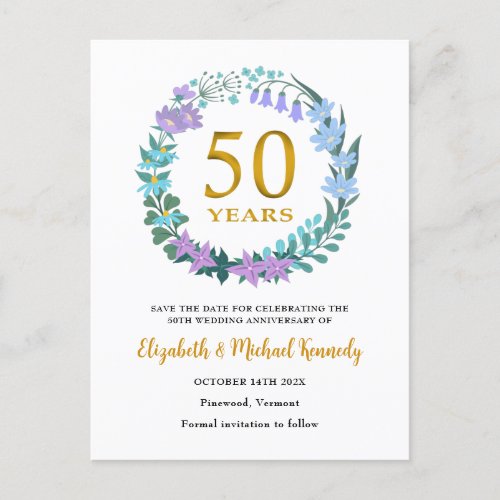 50th Golden Anniversary Save the Date Announcement