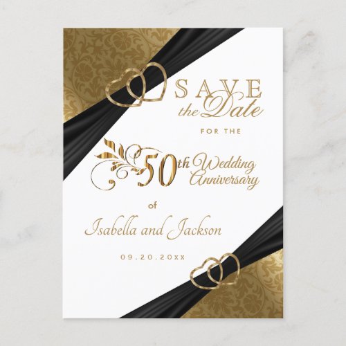 50th Golden Anniversary _ Save the Date Announcement Postcard