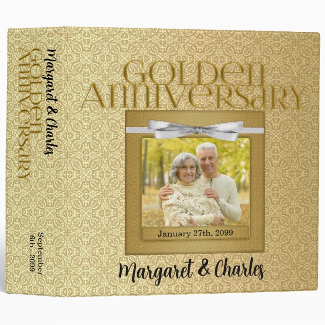 50th Golden Anniversary Scrapbook Binder (Front/Spine)