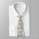 50th Golden Anniversary Silver With Gold Tie at Zazzle