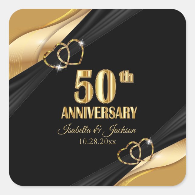50th Golden Anniversary  Square Sticker (Front)