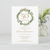 50th Golden Anniversary Surprise Party Garland Invitation (Standing Front)