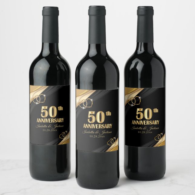 50th Golden Anniversary  Wine Label (Bottles)