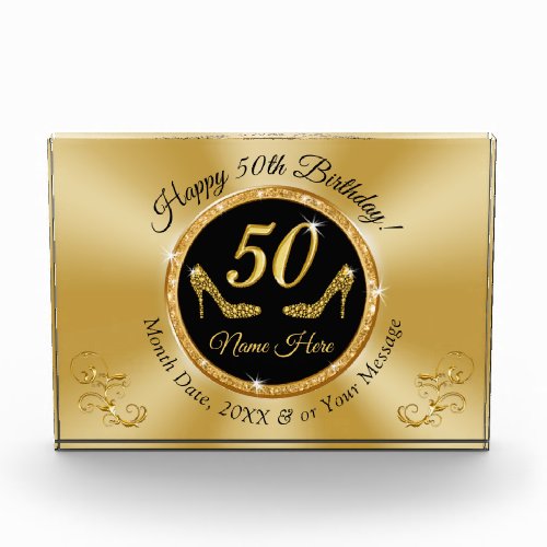 50th Golden Birthday Gifts for Her or ANY YEAR