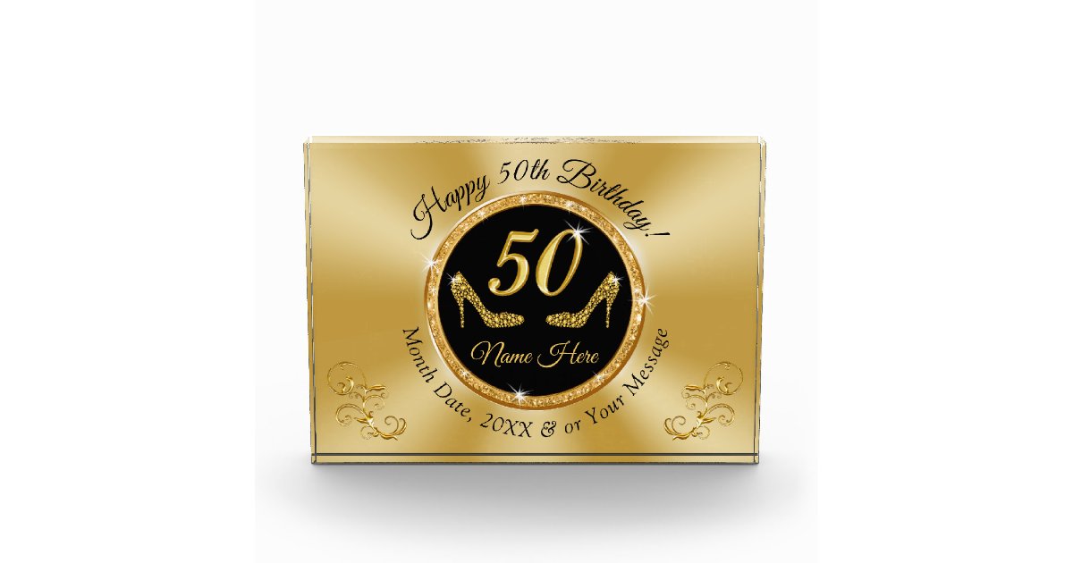 50th, Golden Birthday Gifts for Her or ANY YEAR