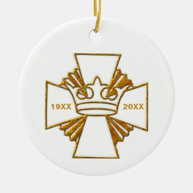 50th Golden Jubilee Priest Ordination Anniversary Ceramic Ornament (Front)
