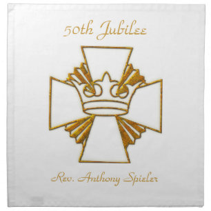 50th Golden Jubilee Priest Ordination Anniversary Cloth Napkin