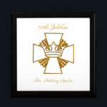 50th Golden Jubilee Priest Ordination Anniversary Gift Box<br><div class="desc">This beautiful Cross with embedded crown has the golden raised look. Customizable to make the perfect gift for a priest on his 50th Anniversary of Ordination! See all of the matching products available by doing a Zazzle search for "50th Golden Jubilee Priest Ordination Anniversary"</div>
