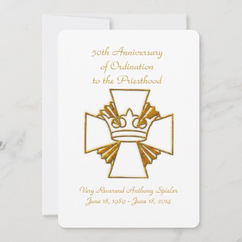 50th Golden Jubilee Priest Ordination Anniversary Invitation