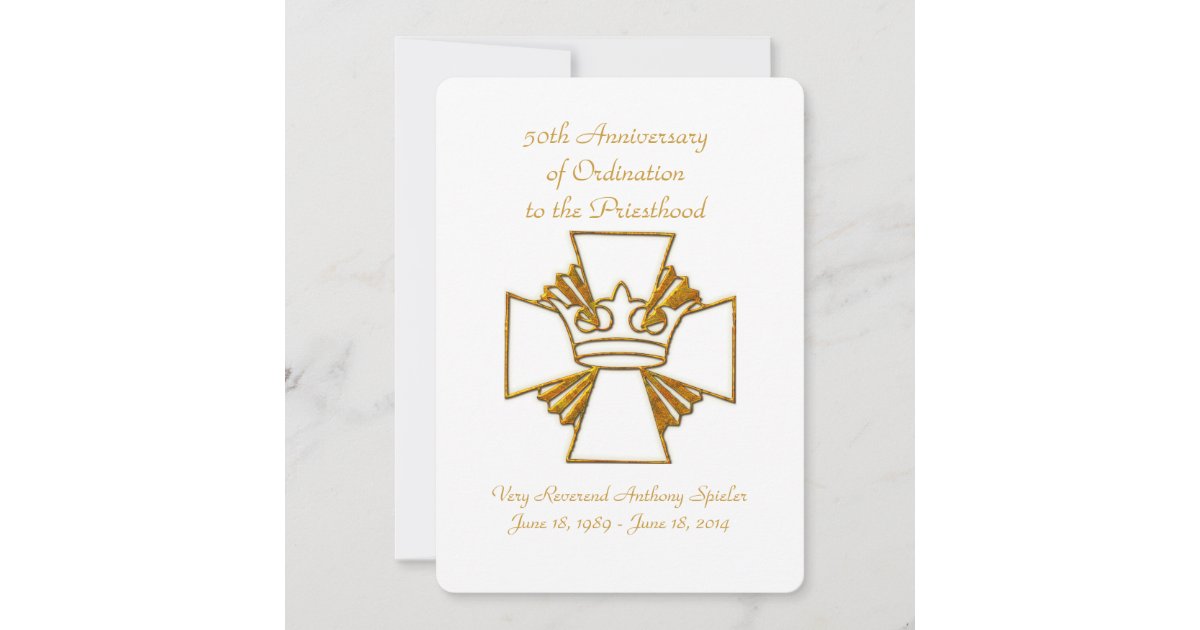 50th Golden Jubilee Priest Ordination Anniversary Invitation