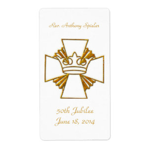 50th Golden Jubilee Priest Ordination Anniversary Label