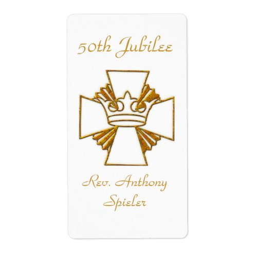 50th Golden Jubilee Priest Ordination Anniversary Label