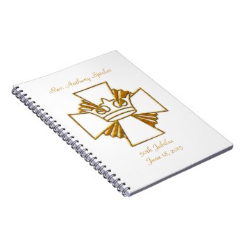 50th Golden Jubilee Priest Ordination Anniversary Notebook by Religious_SandraRose at Zazzle