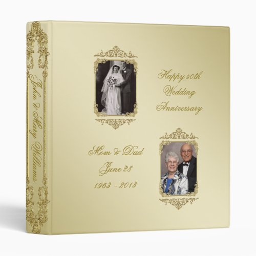 50th Golden Wedding Anniversary 1 Photo Binder