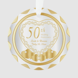 50th Golden Wedding Anniversary 2 Ornament