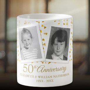 50th Golden Wedding Anniversary 2 Photos Coffee Mug