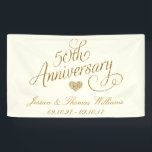 50th Golden Wedding Anniversary Banner<br><div class="desc">50th Golden Wedding Anniversary Banner.</div>