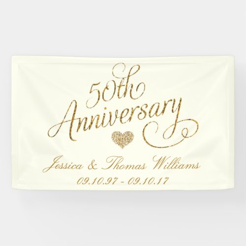 50th Golden Wedding Anniversary Banner