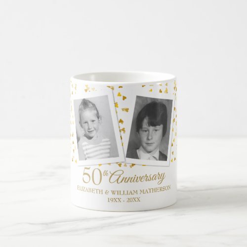 50th Golden Wedding Anniversary Childhood Photos Coffee Mug