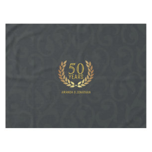 50th Golden Wedding Anniversary Custom Tablecloth