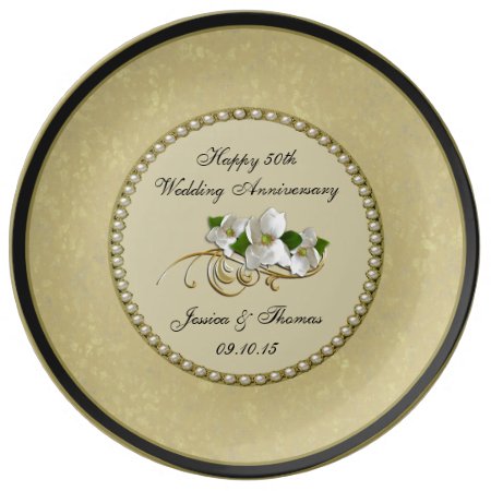 50th Golden Wedding Anniversary Decorative Plate