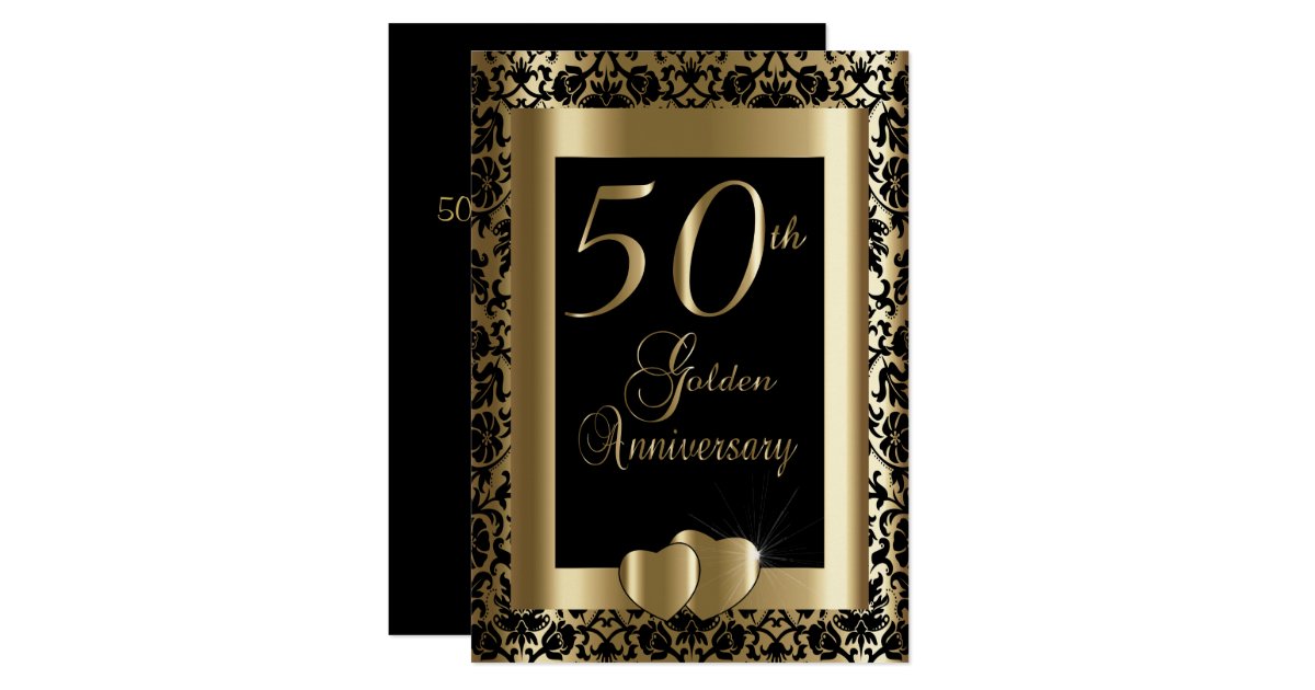 50th Golden Wedding Anniversary DIY Text Card Zazzle com 50th Golden Wedding Anniversary DIY Text Card Zazzle com