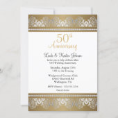 50th Golden Wedding Anniversary | DIY Text Invitation | Zazzle