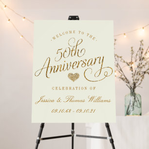 50th Golden Wedding Anniversary Foam Board