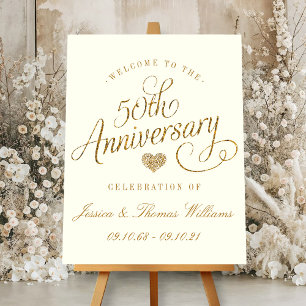 50th Golden Wedding Anniversary Foam Board