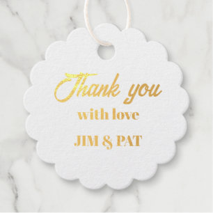 50th Golden Wedding Anniversary Foil Favor Tags