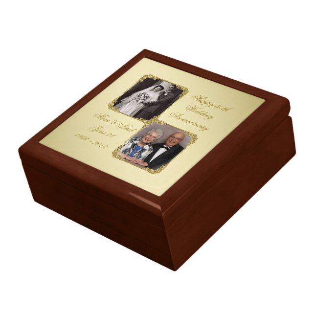50th Golden Wedding Anniversary Gift Box (Side)