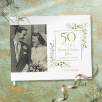 50th Golden Wedding Anniversary Greenery Photo