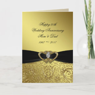 50th Golden Wedding Anniversary Greeting Card