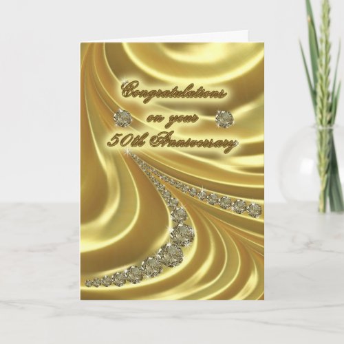 50th Golden Wedding Anniversary Greeting Card