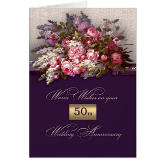 50th Golden Wedding Anniversary Greeting Cards