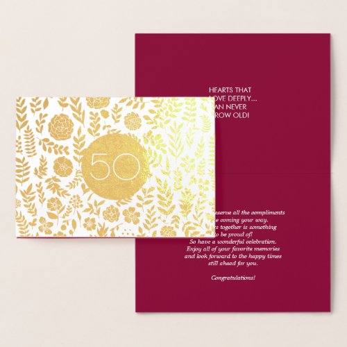 50th Golden Wedding Anniversary Greeting Cards