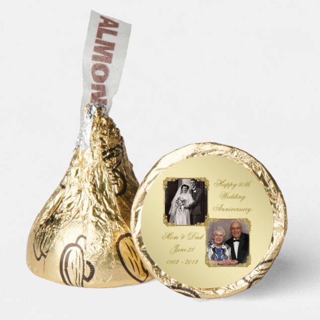 50th Golden Wedding Anniversary Hershey®'s Kisses® (Front)