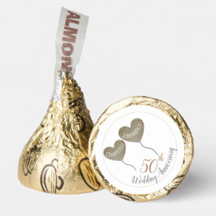 50th Golden Wedding Anniversary Hershey®'s Kisses®
