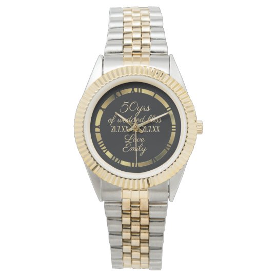 50th Golden Wedding Anniversary Husband Watch 2 | Zazzle.com